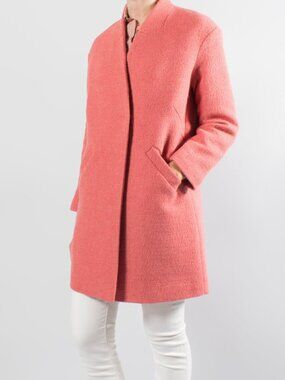 Pomandere Cocoon Coat in Coral, size 38 (fits size 2 ish)